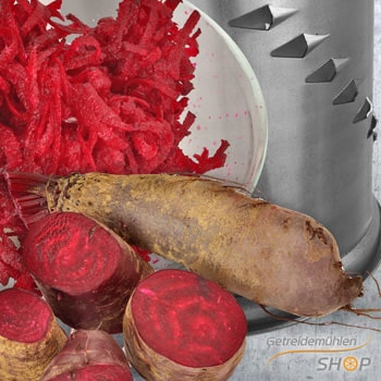 Trommel 5: Rote Bete stifteln Trommel 5: Rote Bete stifteln