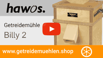 hawos Getreidemühle Billy 2 im Video mit Mahltests