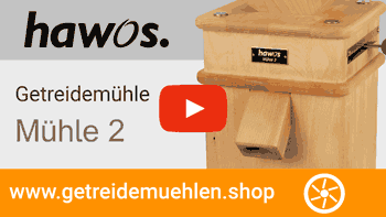 hawos Getreidemühle Mühle 2 im Video mit Mahltests
