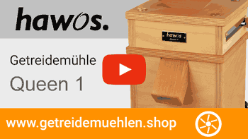 hawos Getreidemühle Queen 1 im Video mit Mahltests