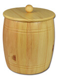 Holzdose - Holzfass - Getreidefass aus Zirbenholz für ca. 5kg Getreide, Kaffee usw. Holzdose - Holzfass - Getreidefass aus Zirbenholz für ca. 5kg Getreide, Kaffee usw.