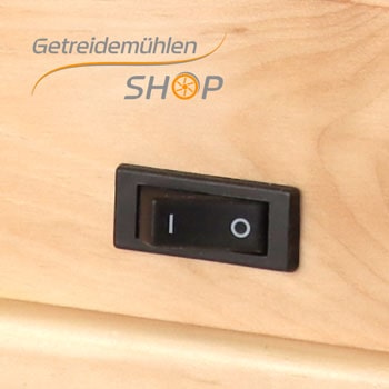 Ein-Aus-Schalter auf der rechten Seite des Gehäuses